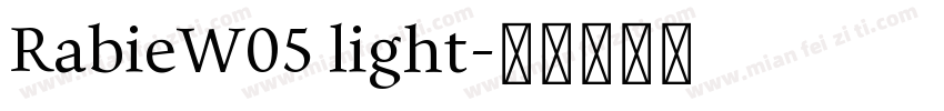 RabieW05 light字体转换